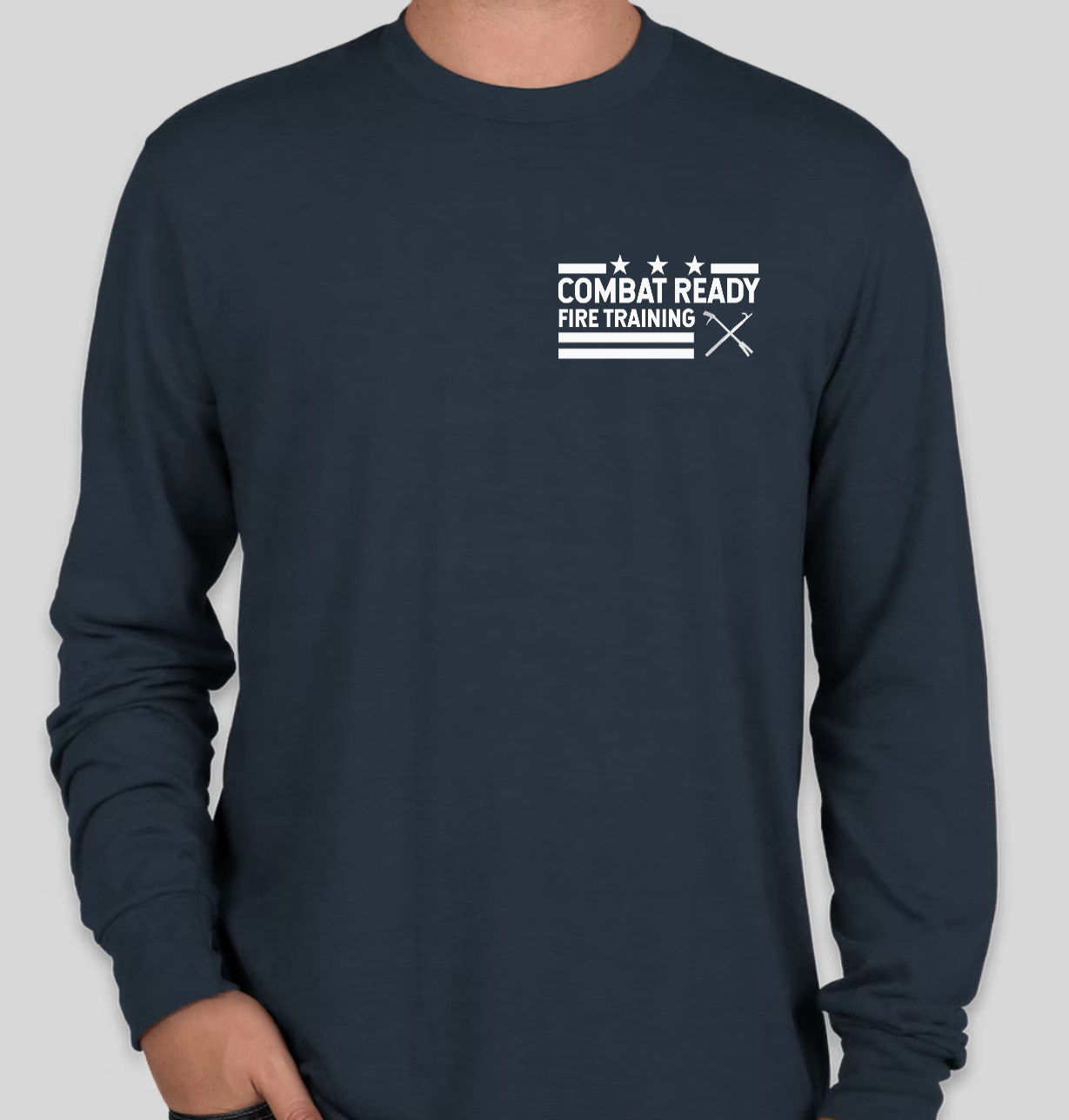 navy blue longsleeve firefighter shirt combat ready